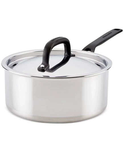 Ковш KitchenAid 5-слойный 2,8 л с крышкой, серебристый