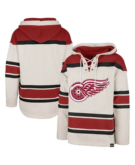 Мужская худи 47 brand rockaway detroit red wings, бежевая