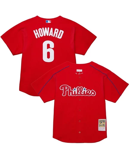 Мужская футболка Mitchell & Ness Ryan Howard Red из коллекции Philadelphia Phillies Cooperstown  red