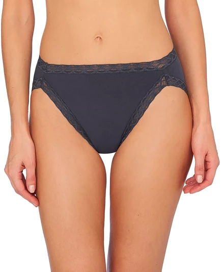  Короткое хлопковое нижнее белье французского кроя Bliss с кружевной отделкой 152058 ash navy