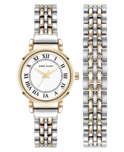 Женские часы Anne Klein Roman Numeral 24 мм, двухцветные