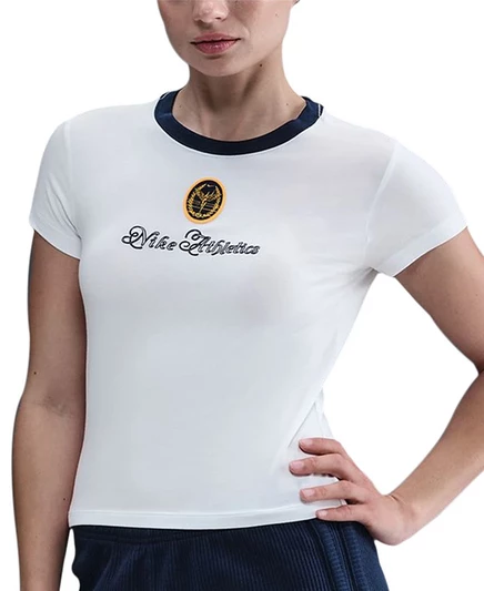 Женская укороченная футболка Nike Chill Knit Slim, белая
