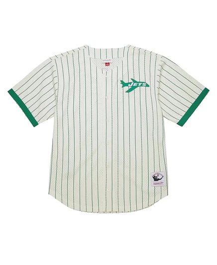 Мужская кремовая футболка Mitchell & Ness New York Jets с логотипом Final Seconds cream