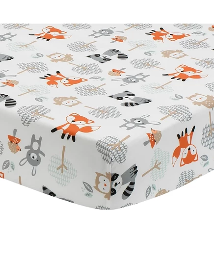 Детская простыня Bedtime Originals Woodland Friends, белая
