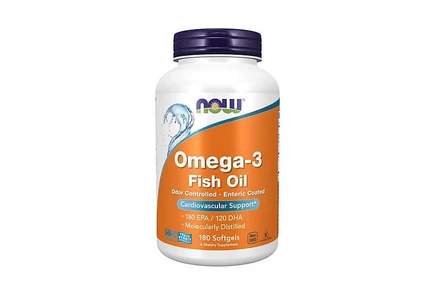 БАД NOW Foods Omega-3 энтеросолюбимые, 180 капсул
