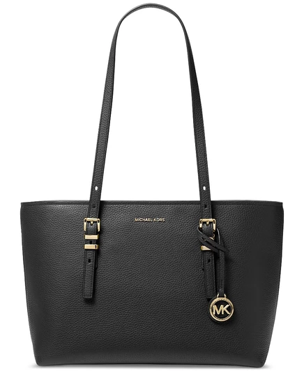 Женская сумка Michael Kors Quinn средняя из зерненой кожи, черная