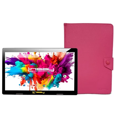 Планшет LINSAY 10,1″ Octa Core 128 ГБ Android 15, розовый