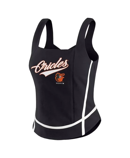 Женская черная майка Baltimore Orioles с квадратным вырезом от Erin Andrews от Wear By Erin Andrews black