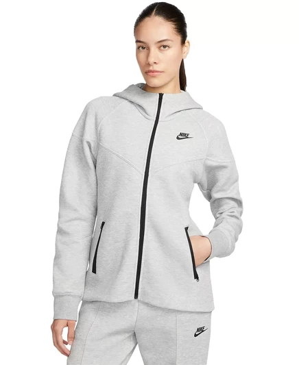  Женская спортивная одежда Tech Fleece Windrunner с капюшоном на молнии dk grey heather