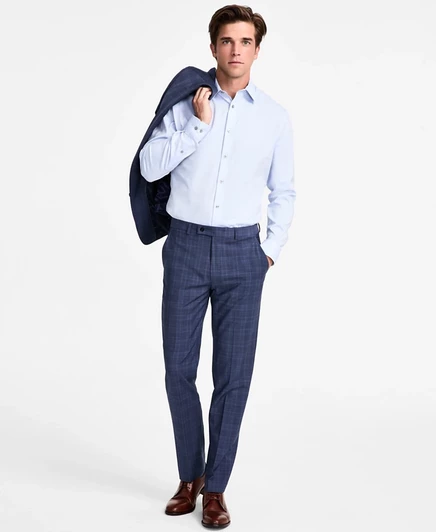 Мужские костюмные брюки Calvin Klein slim fit из шерстяной смеси, синие
