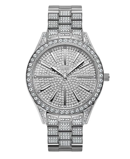Женские часы JBW Cristal, бриллианты 1/8 карат, серебристые