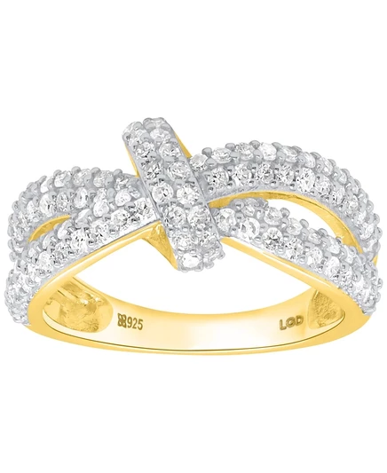 Кольцо Forever Grown Diamonds, лаб. бриллиант 1 карат, позолоченное
