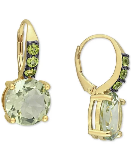 Серьги Macy's с кварцем и перидотом, зеленые