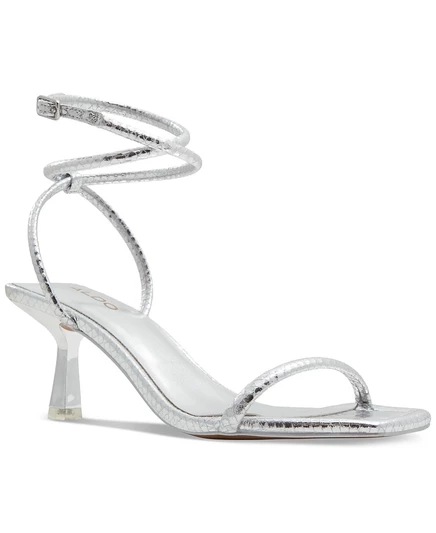 Женские босоножки Aldo Dime на каблуке, серебристые