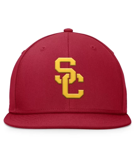 Мужская кепка Cardinal USC Trojans Fundamental Snapback от Top Of The World, выполненная в классическом стиле cardinal
