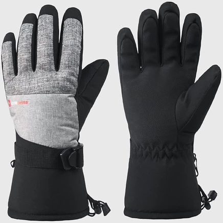 Мужские лыжные перчатки Alpine Swiss с 3M Thinsulate, серые