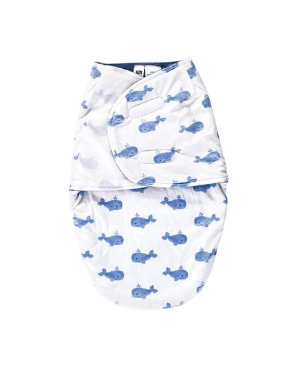 Кокон для пеленания Hudson Baby плюшевый, 76×102 см, голубой