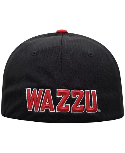 Мужская кепка Top of the World Reflex Fitted с логотипом Washington State Cougars, черная