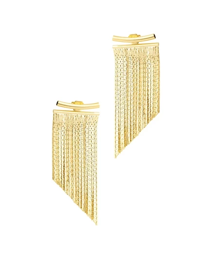 Серьги Adornia позолоченные с бахромой, 2″