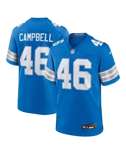 Мужской джерси Nike Jack Campbell Detroit Lions, синий
