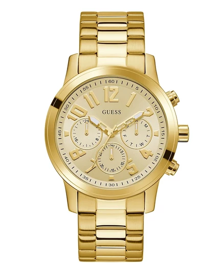 Мужские многофункциональные часы GUESS золотого цвета, 44-миллиметровое золото