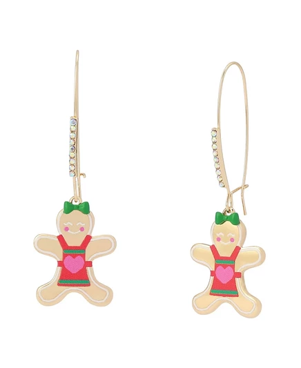 Серьги-подвески Betsey Johnson с кристаллами, коричневые