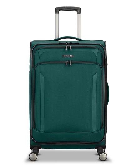 Средний чемодан Samsonite X-Tralight 4 расширяемый, зеленый