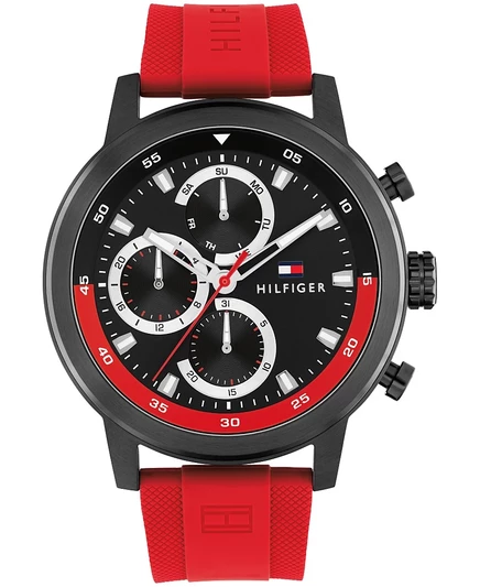 Мужские часы Tommy Hilfiger Multifunction 46 мм, красные