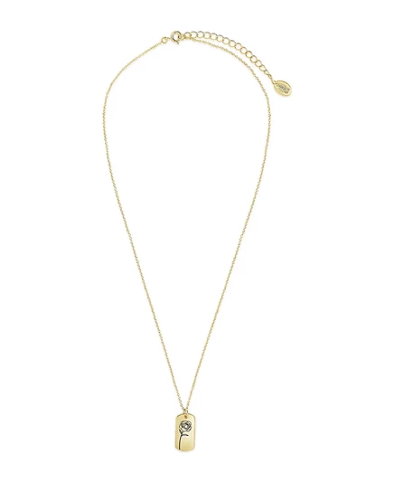 Женское ожерелье из родившихся цветов september/peony/gold