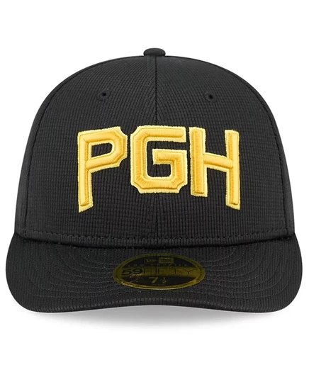 Мужская бейсболка New Era 59FIFTY низкопрофильная Pittsburgh Pirates, черная