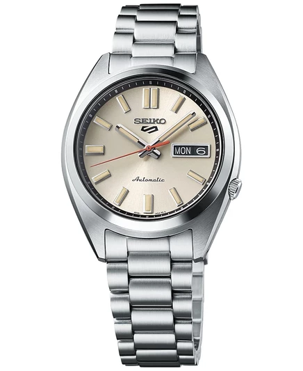 Мужские автоматические 5 спортивные часы Seiko среднего размера с браслетом из нержавеющей стали 37 мм