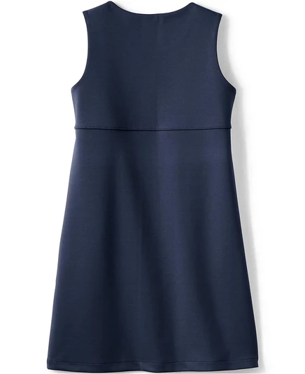 Джемпер в складку от Lands' End Big Girls Ponte длиной до колена classic navy