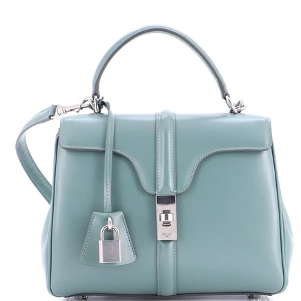 Женская сумка Celine Small 16 с верхней ручкой, синяя