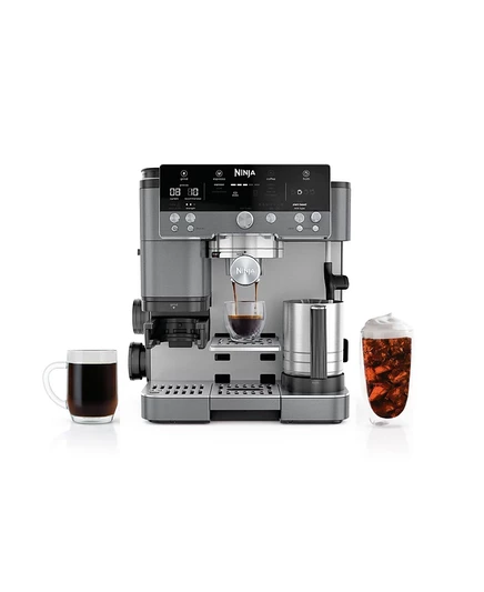 Кофеварка для приготовления эспрессо, кофе и холодной заварки Ninja Luxe Cafe Premier Series 3 в 1 серебристого цвета