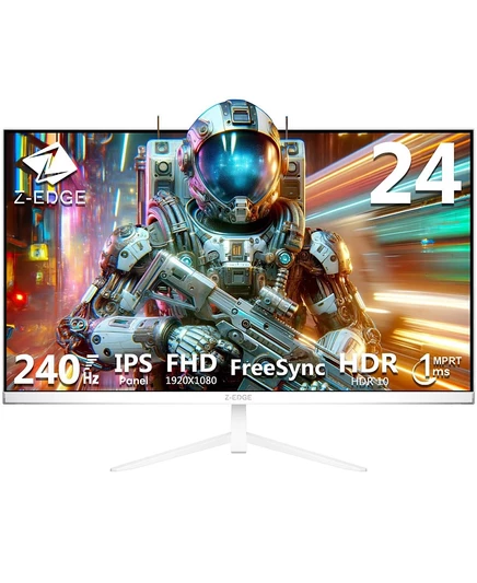 Z-EDGE UG24PJ 24-дюймовый игровой монитор с разрешением 1080P Full HD 240 Гц 1 мс MPRT IPS без цвета
