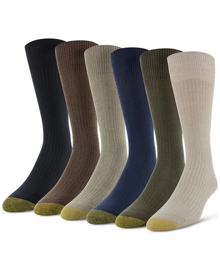 Мужские носки Gold Toe Stanton 6 пар, бежевые