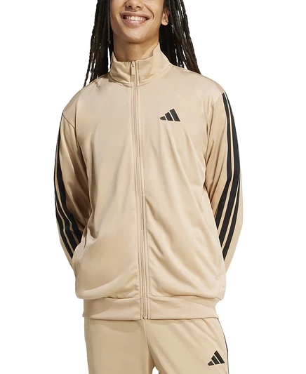 Мужская тренировочная куртка Adidas 3 Stripes Tricot, бежевая