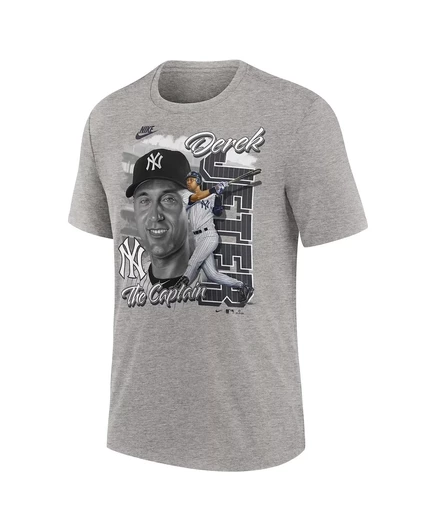 Мужская футболка Nike Derek Jeter Heather Gray New York Yankees Cooperstown Collection Player Local от Nike heather charcoal
