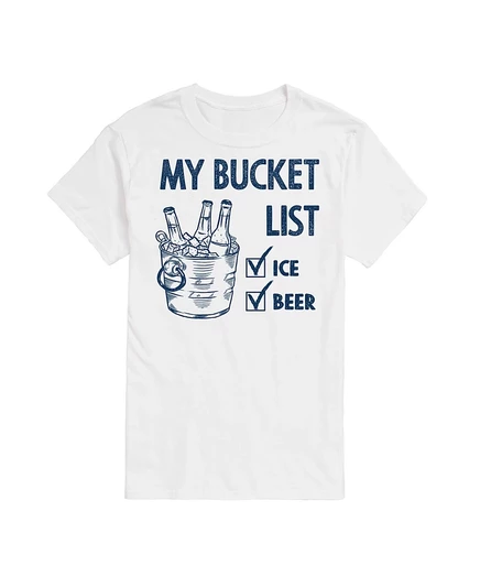 Летняя футболка с коротким рукавом AIRWAVES Men's Bucket List Ice Beer white