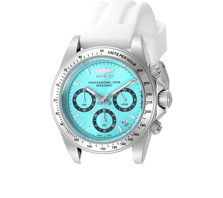 Мужские часы Invicta 50489 Speedway Quartz VD53 с циферблатом Tiffany, белые