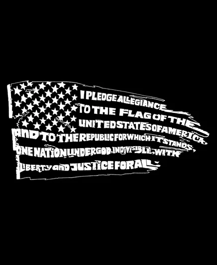 Мужская футболка с надписью Word Art Pledge of Allegiance Flag black
