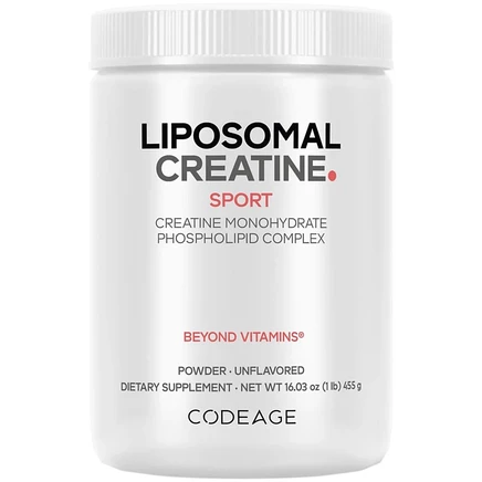 Порошок креатина Codeage Liposomal 5000 мг, 90 порций, белый