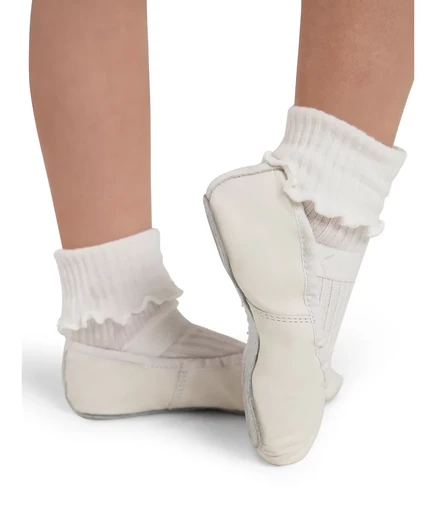 Детская балетная туфля Capezio Daisy из кожи, белая