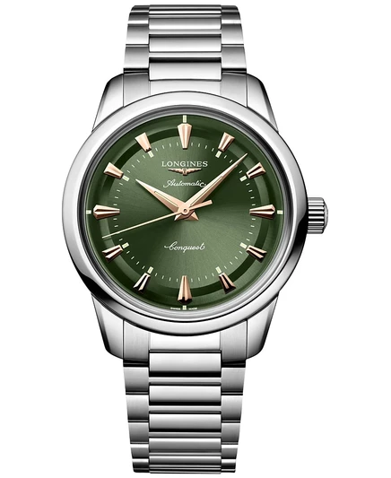 Мужские часы Longines Conquest Heritage с автоподзаводом из нержавеющей стали, 38 мм, нержавеющая сталь