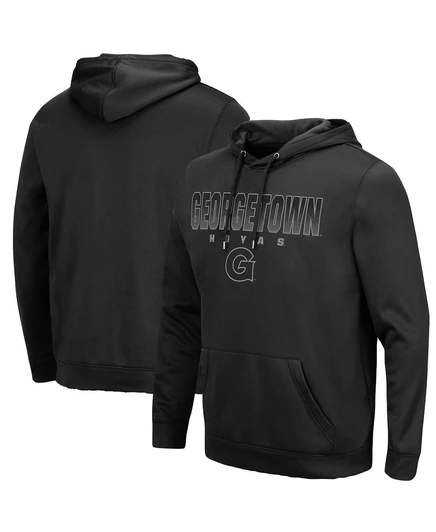 Мужская черная толстовка-пуловер Georgetown Hoyas Blackout 3.0 с капюшоном black