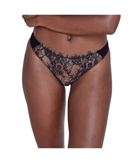 Женские кружевные стринги Mance спереди от Skarlett Blue, 3 упаковки black/nylon