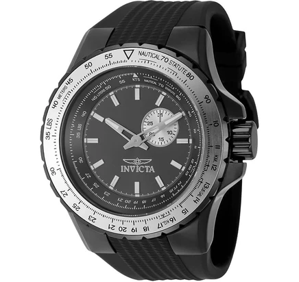 Мужские часы Invicta Aviator 49720 кварцевые, черный циферблат