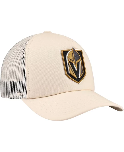 Мужская кремовая шляпа дальнобойщика Mitchell & Ness Vegas Golden Knights с регулируемой передней частью из пенопласта cream