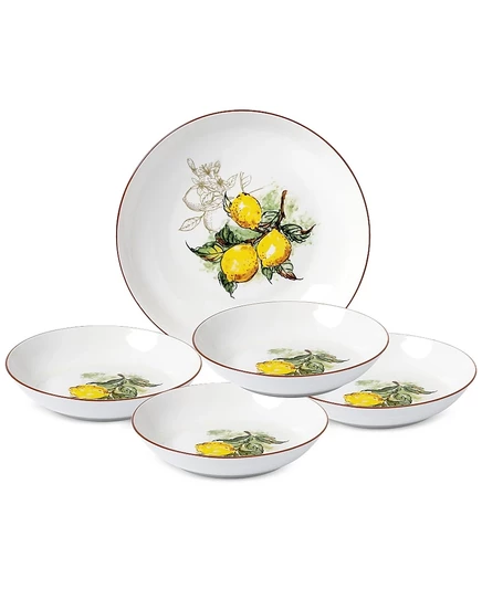 Набор мисок Lorren Home Trends Lemon, 5 шт., белый