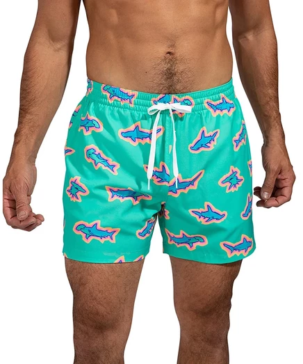 Мужские плавательные шорты Chubbies The Apex, быстросохнущие, зеленые